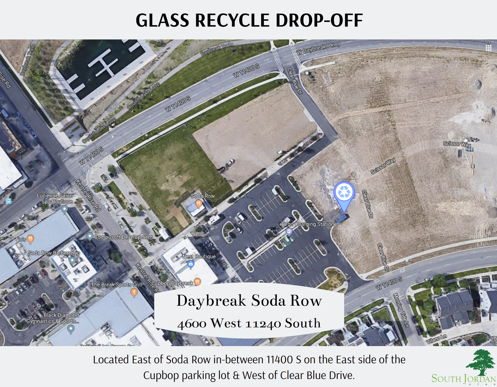 Daybreak Soda Row Glass Recycling Location