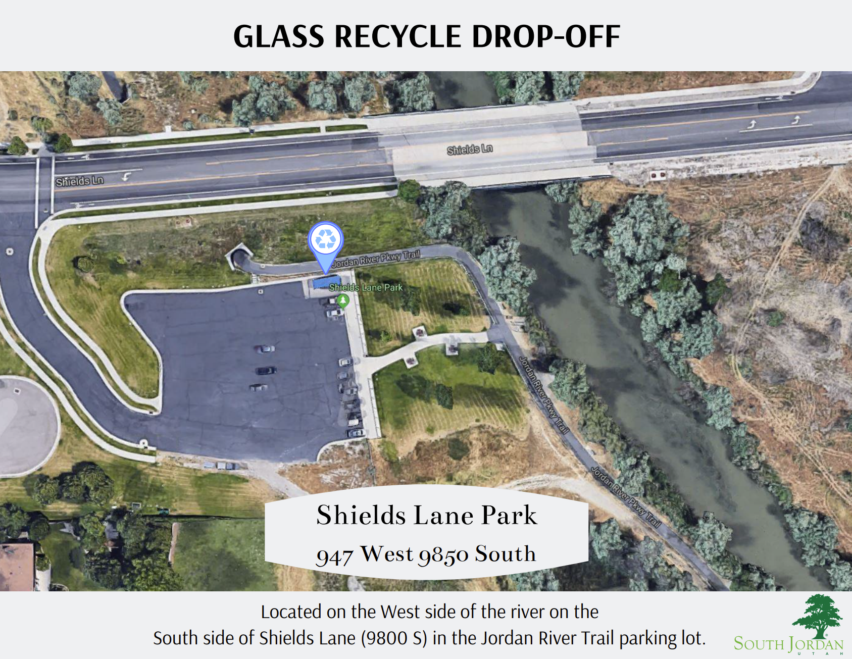 Shields Lane Park Glass Recycle Location